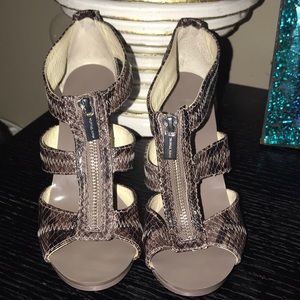 MICHAEL Michael Kors zippered “snake skin” heels